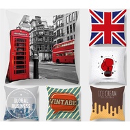 City ​​Buildings pillow case 60 × 60.50 × 50.40 × 40.Square sofa pillow cover cotton.Study room deco