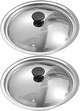 ABOOFAN Universal Lid for Pots Pans and Skillets, 2pcs Stainless Steel Frying Pan Cover with Cool Handle Cookware Dome Cover For Home Kitchen for Wok Skillet 30cm