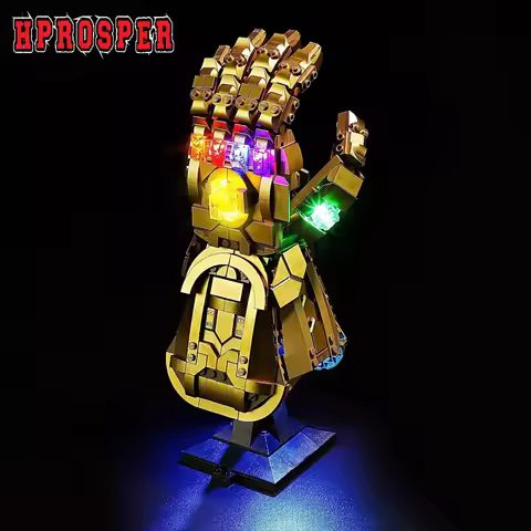 Hprosper 5V LED Light for 76191 Marvel Infinity Gauntlet Decorative Lamp With Battery Box (Not Inclu