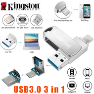 Kingston OTG Usb Flash Drive 256GB 512GB 1TB 2TB Pendrive for iPhone/iPad 14/13/12/11/Xs/8/7/6 Light