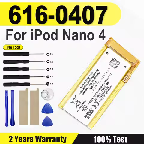 NEW Replacement Battery 616-0407 / 616-0467 For iPod Nano 4 4G 4th Generation MP3 Nano4 + Free Tools