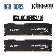 Kingston HyperX Fury DDR3 RAM 16GB kit (2x 8GB) DDR3 1600MHz HX316C10FBK2/16 Desktop Memory Black