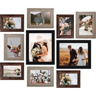 LUCKYLIFE Picture Frames Collage Wall Decor 10-Pack, Gallery Wall Frame Set with 8x10 5x7 4x6 Frames