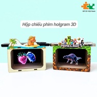 Wooden animated 3d hologram box