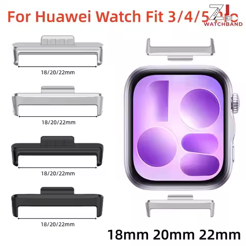 2PCS Connector For Huawei Watch Fit 5 Pro 4 Strap Connectors 18mm 20mm 22mm Metal Adapter Accessorie