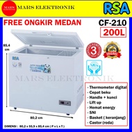 CHEST FREEZER RSA CF-210 / 200 LITER / CF 210 / BOX PEMBEKU / PETI PEMBEKU RSA / READY