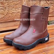 TERBARU sepatu safety boots King Shoes SKN Ujung Besi Kulit