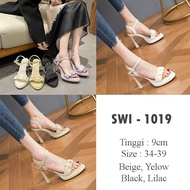 SWI 1019 BLACK/BEIGE/LILAC/YELLOW-Imported Heels 9cm-strap Heels