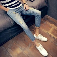 Ankle-Length Jeans Men's Slim-fit Small Feet Eight-Point Casual 8 Summer Thin Style 9-Point Summer