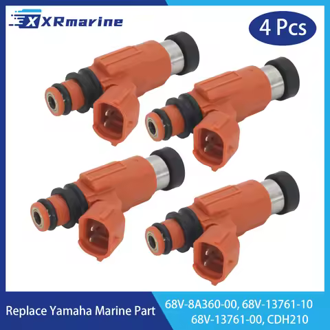 4 x Fuel Injector Nozzle Unit 68V-8A360-00 for Yamaha 4 Stroke 115HP F115 LF115 Outboard Engine 68V-