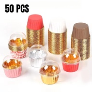 50pcs Foil Cupcake Liner Muffin Cupcake Liner Cake Baking Muffin Liner Paper Cups Disposable Party