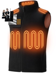 burngogo Heated Vest for Men Women, 3 Heating Levels 6 Heating Zones, heated jackets for men women (