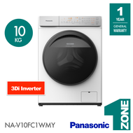 Panasonic 10kg Front Load AI Smart Inverter Washing Machine Washer - Model: NA-V10FC1WMY