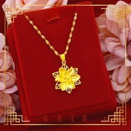 [Lucky K Gold]   Gold-Plated Bauhinia Necklace Women's Fashion Flower Necklace