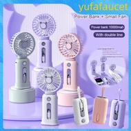 2 in 1 Power Bank 10000mAh with Detachable 3 Speed Adjustable Fan 22.5W Fast Charge Power Bank Handh