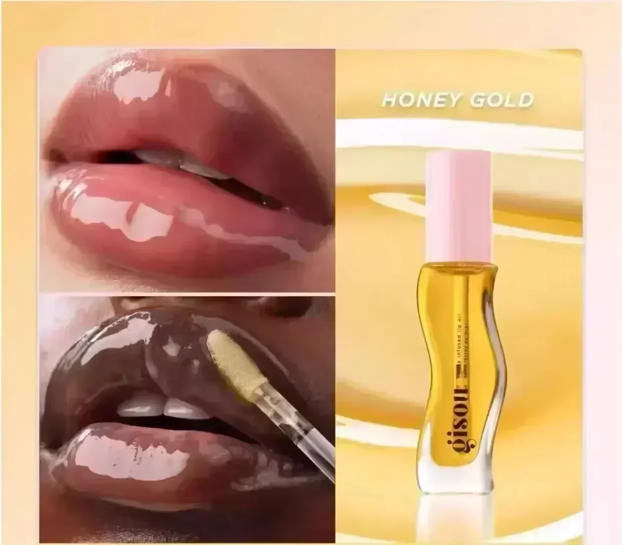Gisou Original Cherry Honey Strawberry Essence Lip Oil Lipstick Long Lasting Moisturizing Reduce Lip