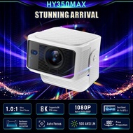 Well-made JUNUO High Quality HY350MAX GTV Dongle Aosp Auto Focus Portable Projector 4k 500 ANSI Lume
