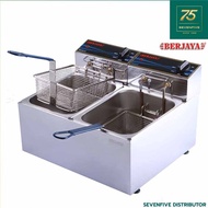 BERJAYA ตาทอดไฟฟ้า เตาทอด เตา ขนาด9ลิตรx2ถัง BER1-DF11D-17