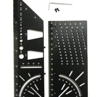 Aluminum Alloy Multifunctional Square Ruler 45 Degree 90 Degree Line Angle Ruler RBNL
