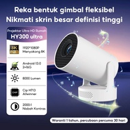 陈荣钰HY300ULTRA Projektor Mini dengan Android 13.0 LCD Ultra HD WIFI dan Bluetooth Sesuai untuk Teater