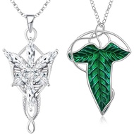 SDFGHJKL;Arwen Evenstar Pendant Necklace, Ring King Jewelry, Cubic Zirconia, 2 PiecesCYVBYUNIMOKBUVY