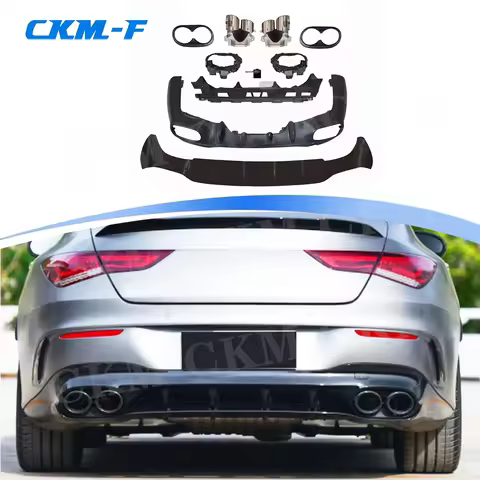 ABS Material Rear Bumper Diffuser For Mercedes Benz W118 C118 CLA180 CLA200 CLA250 CLA35 CLA45 AMG 2