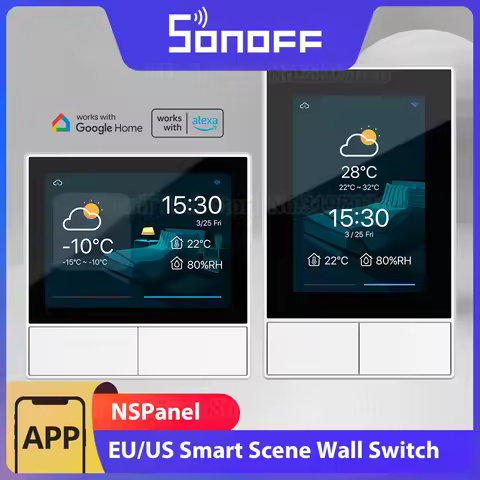 SONOFF NSPanel HMI LCD Smart Scene White Wall Switch EU/US Thermostat All-in-One Control via eWeLink