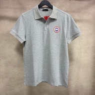 CANADA GOOSE2026 Summer New Style Polo Shirt Round Solid Color Basic Loose Lapel Short Sleeve T-Shir