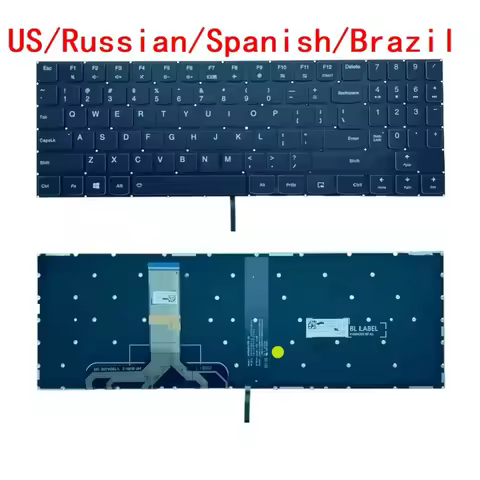 % New US Russian Spanish Brazil Backlit Keyboard Legion Y530 -15ICH Y7000P-1060 Y7000-2019 Y540-15IR