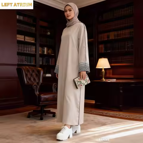 Latest Panestine Kefiyyeh Dubai Abaya Ramadan Closed Abaya Dubai Women Muslim Dress Modest Islamic C