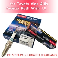 4Pcs Denso SC20HR11 Iridium Spark Plug for Toyota Vios Altis Avanza Rush  Wish 1.8   ( ILKAR7B11 / L
