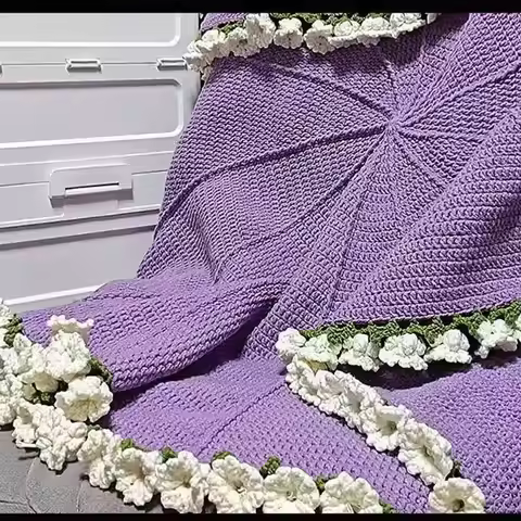 （Material Package）Rose Bouquet Blanket Handmade Wool Bouquet Blanket Crocheted Blanket Change Bouque