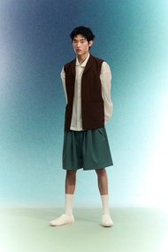 袋蓋鬆緊五分褲