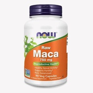 Now Foods Raw Maca 750 mg | 90 Veg Capsules | Reproductive Health & Vitality