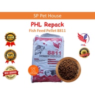 *REPACK 1KG* PHL[8811] Premium Starter Fish Food / Makanan Ikan Dedak Permulaan 1.5mm [Talapia/Keli/Siakap/dll]
