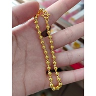 24K Golden 3D Bright Frosted Buddha Bracelet 999 Pure Gold Valentine's Day Birthday Gift Girlfriend