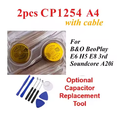 2pcs/lot CP1254 A4 with Wire 3.7V For Soundcore A20i /For B&O BeoPlay E6 H5 E8 3rd Rechargeable Batt