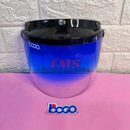 BOGO VISOR 2TONE VISOR BOGO 3 BUTTON 2 TONE BLUE VISOR FOR MHR MS888 SGV CERMIN HELMET TOPI CERMIN V