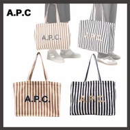 apc new striped canvas tote shopping bag shoulder bag handbag