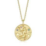 สร้อยคอราศีจักรวินเทจ CTS S925 เงินแท้ เครื่องประดับแฟชั่นสำหรับผู้หญิง CHOW TAI SENG 周大生 S1GC0001DC