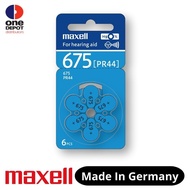 MAXELL 675 / PR44 Hearing Aid Batteries (6 pcs)