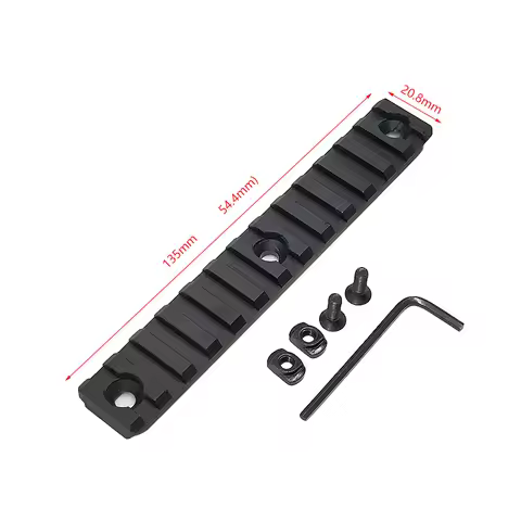 Tactical 3/5/7/9/11/13 Slot 21mm M-lok Picatinny Rail for Mlok Handguard Rifle Airsoft Scope Mount B