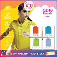 Oren Sport 100%Microfiber collar plain tee Baju Perempuan/Baju kosong/Female/Casual wear/sport/quick