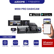 【AZDOME】M550 PRO 2160P/4K Ultra HD 3 Channel Front &amp; Rear DashCam Night Vision App Control Car Camera Driving Recorder