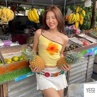 Street x Fashion Sexy Off Shoulder Camisole For Women Print Mid-Body Yes