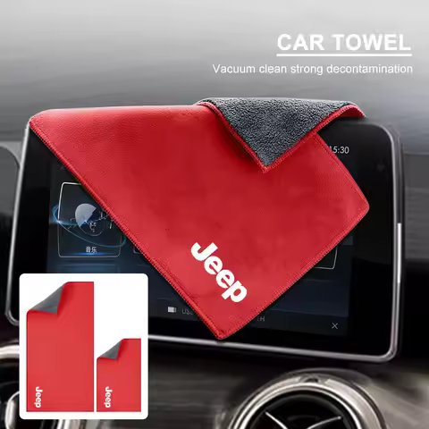 Suede Car Towel Microfiber Cleaning Drying Rag Cloth For Jeep Wrangler Grand Cherokee Compass Renega