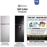 Electrolux Fridge 341L Refrigerator ETB3700K-A Silver ETB3740K-H Glossy Black Chilled Water Dispense