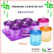 ECOWARE 6pcs Set Bekas Kuih Raya Set / Cookies Container Set / Bekas Kuih Raya / Balang Kuih Raya Se
