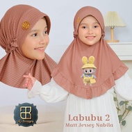 AL-JAZEERA - LABU 02 INSTANT HIJAB FOR CHILDREN MATT.JERSEY NABILA BY BUNGA HIJAB