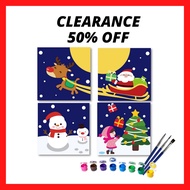 [CLEARANCE] CHRISTMAS DIY Paint By Numbers Small Size Number Painting (20x20cm)
